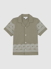 Reiss Sage Green/White Arden Shirt - Image 3 of 3
