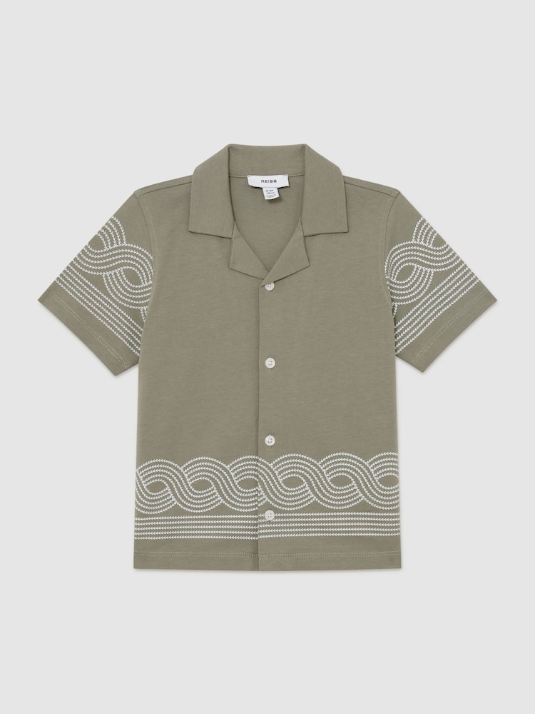 Reiss Sage Green/White Arden Shirt - Image 3 of 3 Reiss Sage Green/White Arden Shirt - Image 3 of 3