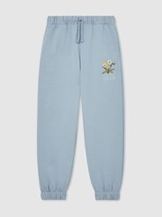 Reiss Pale Blue Dodd Cotton Dandelion Logo Cuffed Joggers - Image 2 of 4