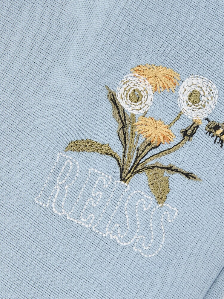 Reiss Pale Blue Dodd Cotton Dandelion Logo Cuffed Joggers - Image 4 of 4