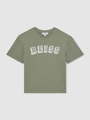 Reiss Sage/Off White Leonard T-Shirt - Image 2 of 2