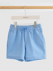 Reiss Blue Cliff 9-13 yrs Printed Drawstring Swim Shorts - Image 1 of 3