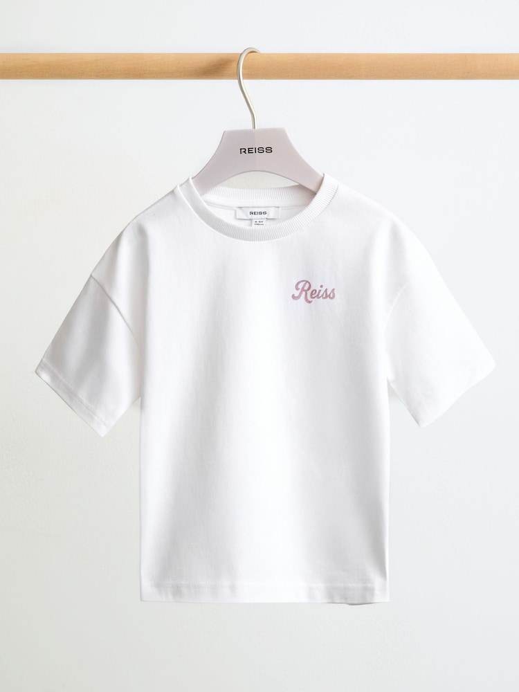 Reiss Optic White Baden 13-14 yrs Cotton Ice Lolly-Print T-Shirt - Image 1 of 3
