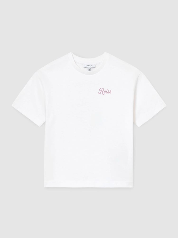 Reiss Optic White Baden 13-14 yrs Cotton Ice Lolly-Print T-Shirt - Image 2 of 3