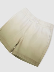 Reiss Green/White Cliff 9-13 yrs Printed Drawstring Swim Shorts - Image 3 of 3