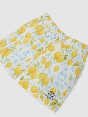 Reiss White Cliff 3-9 yrs Printed Drawstring Swim Shorts - Image 3 of 3