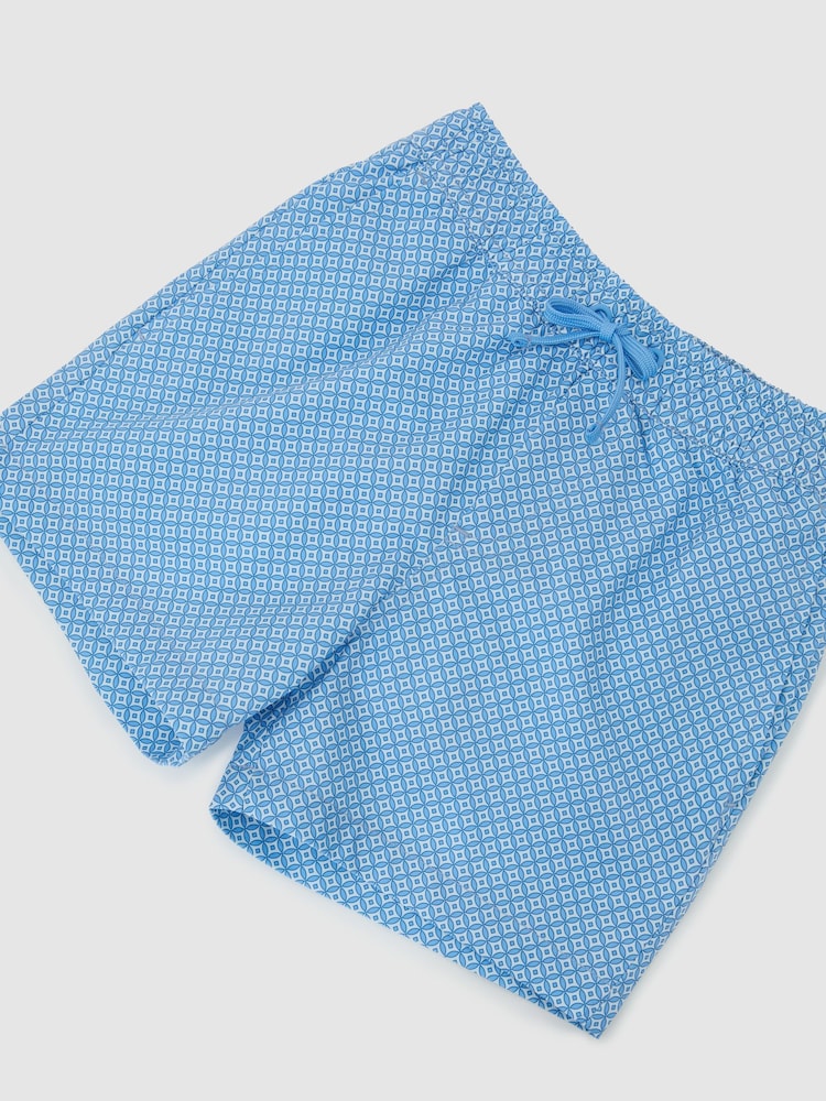 modra - Reiss Cliff Printed Drawstring kopalne hlače - Slika 1 iz 3