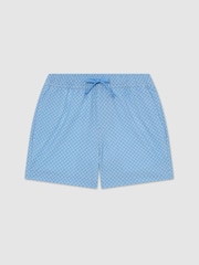 modra - Reiss Cliff Printed Drawstring kopalne hlače - Slika 3 iz 3