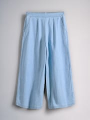 The Set 2 Pack Lightweight Pull-On Wide Leg Jeans Light Blue/Cream Stripe - Image 5 of 8