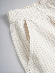 The Set 2 Pack Lightweight Pull-On Wide Leg Jeans Light Blue/Cream Stripe - Image 7 of 8
