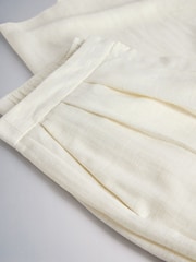 Azul marino/crema - Pack de 2 pantalones de pernera ancha delanteros plisados y sin cierres de lino de The Set - Imagen 9 de 9