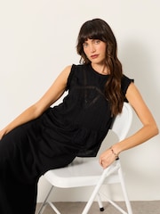 FatFace Gi Black Petite Embroidered Blouse - Image 6 of 6