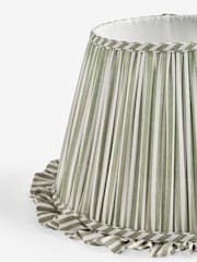 Green Stripe Pleated Lamp Shade - Image 2 of 3