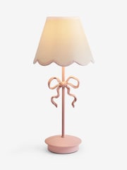 Pink Bow Rechargeable Rechargeable Wireless Table Lamp - Image 1 of 2