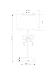 Pink Bow Rechargeable Rechargeable Wireless Table Lamp - Image 2 of 2