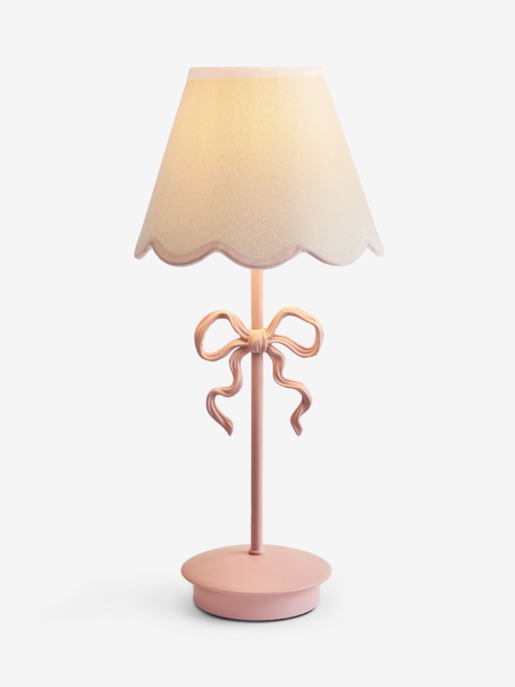 Pink Bow Wireless Rechargeable Table Lamp - Image 5 of 5 Pink Bow Wireless Rechargeable Table Lamp - Image 5 of 5