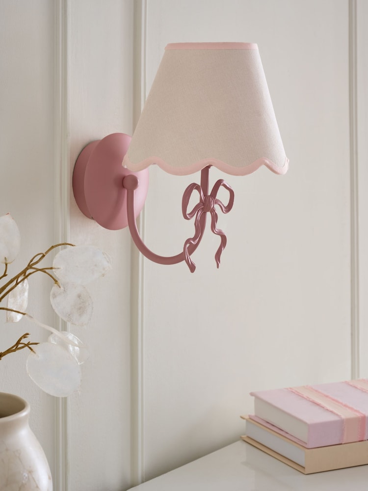 Pink Bow Rechargeable Wall Light - Image 2 of 8 Pink Bow Rechargeable Wall Light - Image 2 of 8