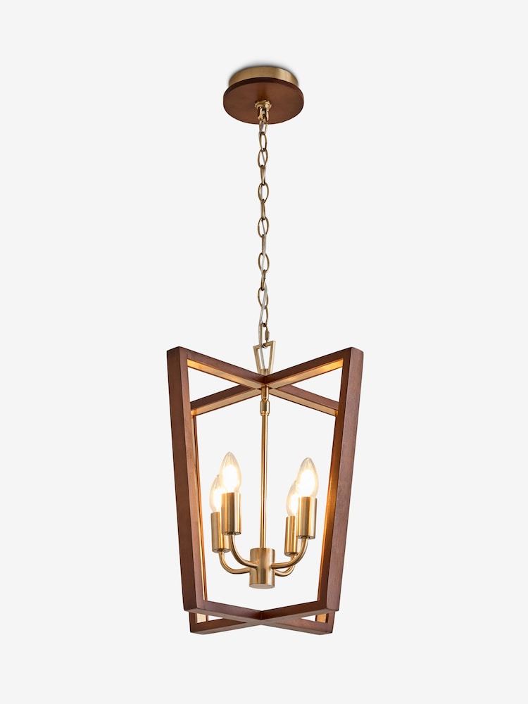 Brass Archer 4 Light Pendant Chandelier Light - Image 1 of 2 Brass Archer 4 Light Pendant Chandelier Light - Image 1 of 2