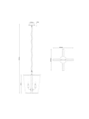 Brass Archer 6 Pendant Ceiling Light - Image 5 of 5