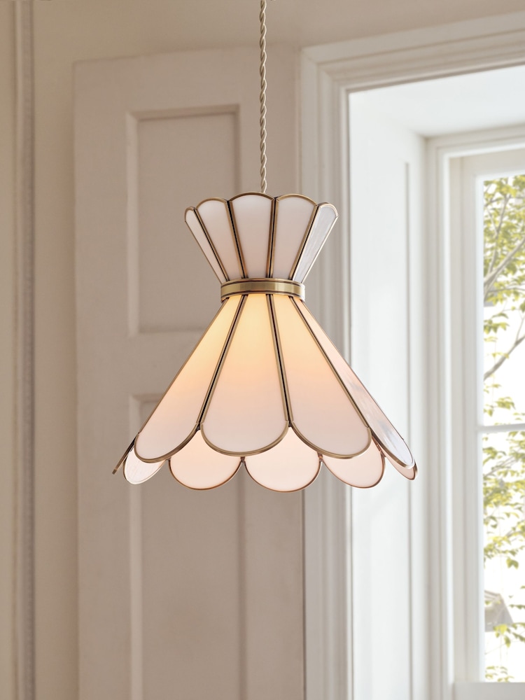 White Elise Easy Fit Ceiling Light Shade - Image 1 of 5 White Elise Easy Fit Ceiling Light Shade - Image 1 of 5
