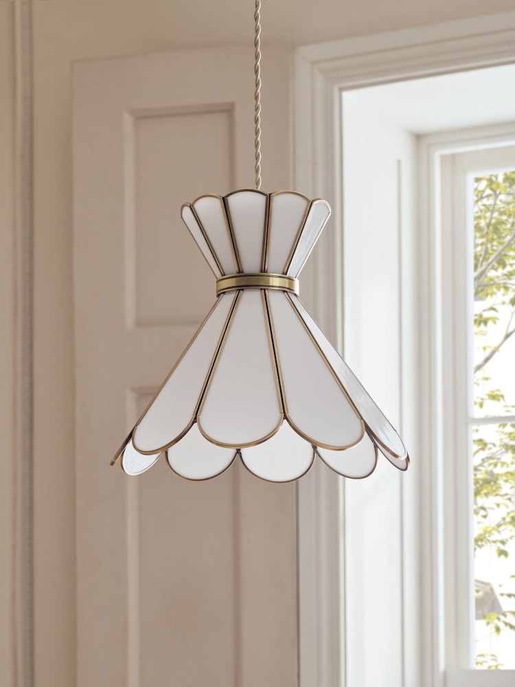 White Elise Easy Fit Ceiling Light Shade - Image 2 of 5 White Elise Easy Fit Ceiling Light Shade - Image 2 of 5