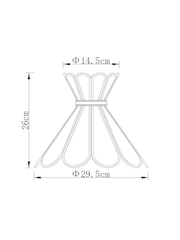 White Elise Easy Fit Ceiling Light Shade - Image 4 of 5