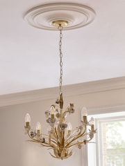 Brass Versailles 6 Light Chandelier - Image 2 of 7