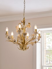 Brass Versailles 6 Light Chandelier - Image 3 of 7
