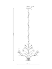 Brass Versailles 6 Light Chandelier - Image 4 of 7