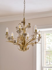 Brass Versailles 6 Light Chandelier - Image 5 of 7