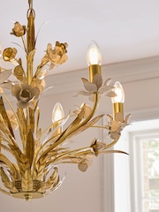 Brass Versailles 6 Light Chandelier - Image 6 of 7