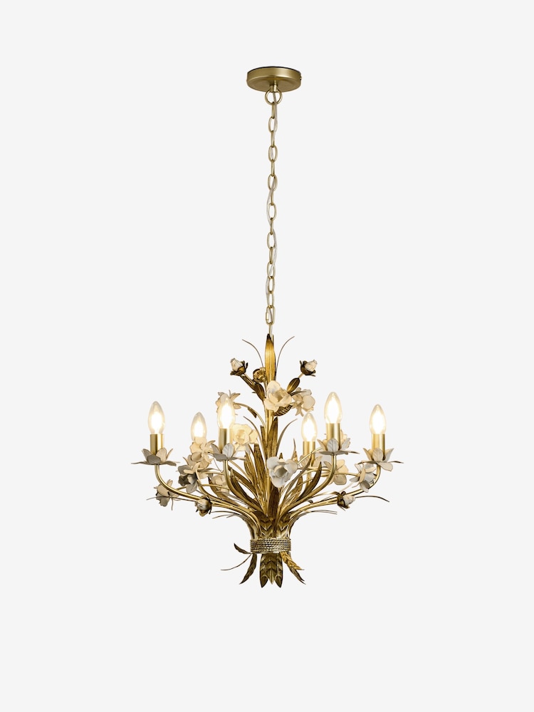 Brass Versailles 6 Light Chandelier - Image 7 of 7 Brass Versailles 6 Light Chandelier - Image 7 of 7