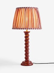 Red Barley Twist Table Lamp - Image 5 of 5