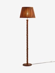Natural Barley Twist Floor Lamp - Image 1 of 2