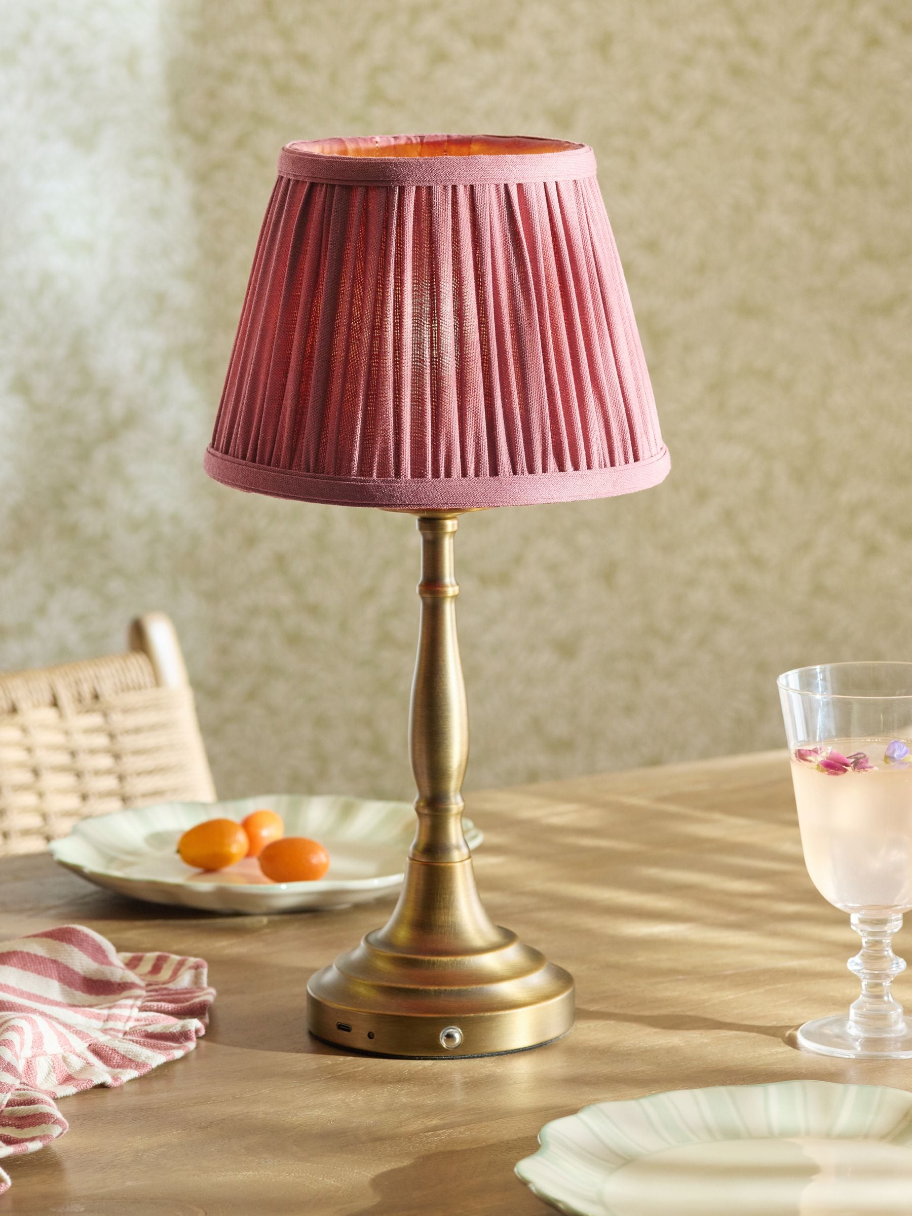 Burgundy Red Plain Pleat Pleated Lamp Shade