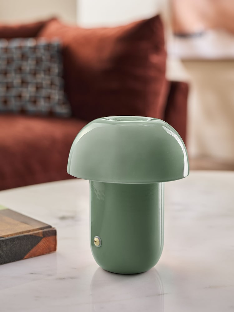 Sage Green Vesta Rechargeable Wireless Table Lamp - Image 2 of 6