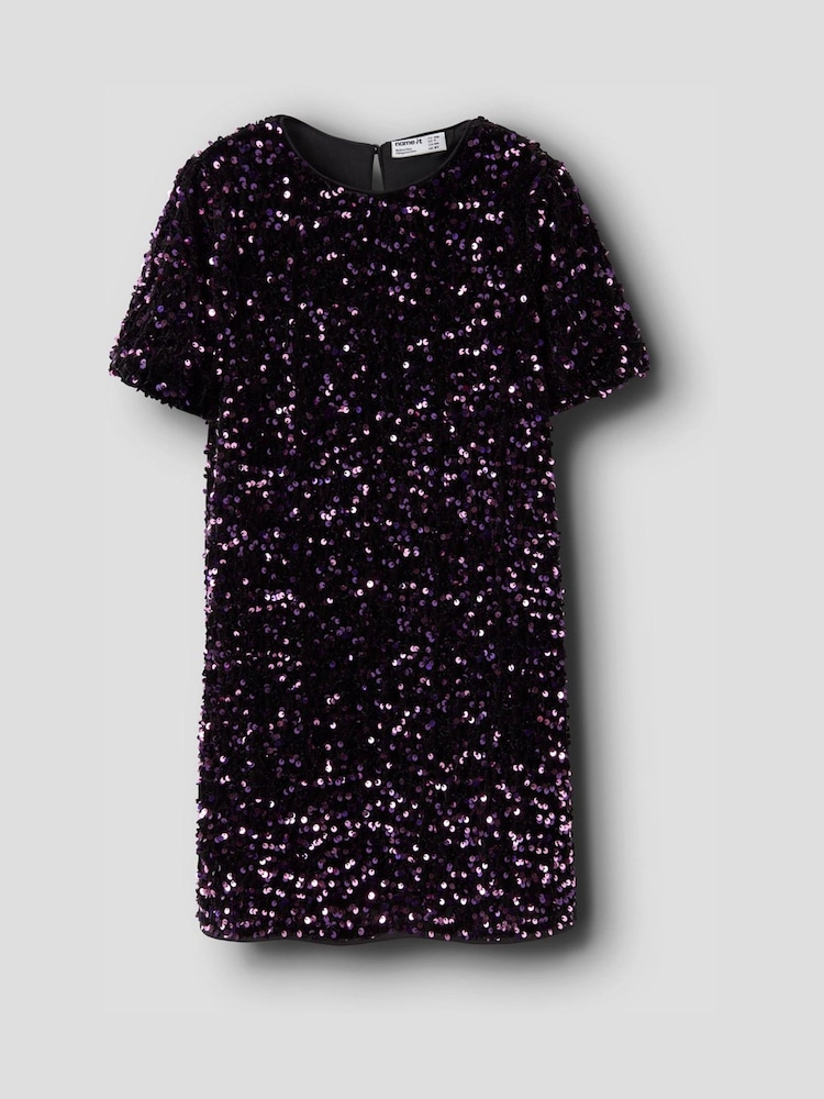 Name It Purple Sequin Dress - Image 1 of 3 Name It Purple Sequin Dress - Image 1 of 3