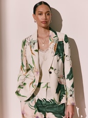 Estampado floral - Kew Gardens Single Breasted Blazer with Linen - Imagen 4 de 9
