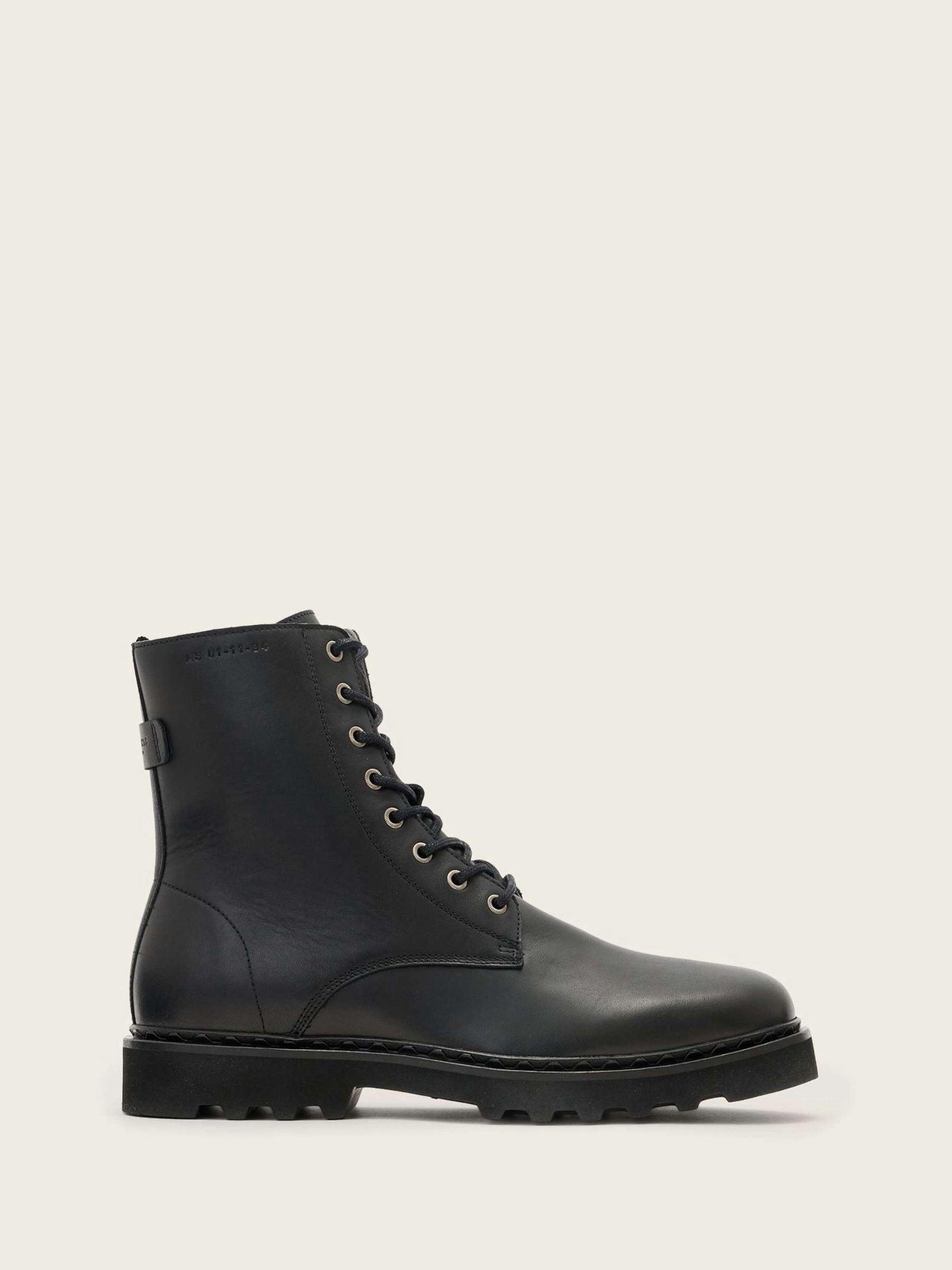 Buy AllSaints Black Skiff Military Boots from Next Mexico