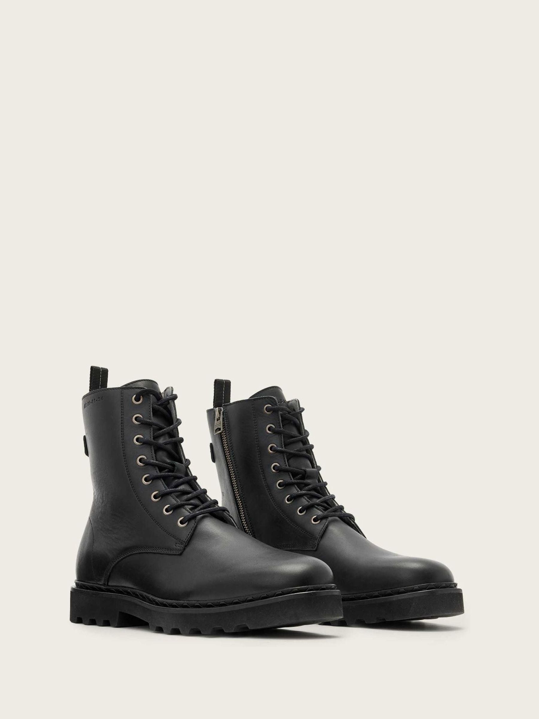 Buy AllSaints Black Skiff Military Boots from Next Singapore