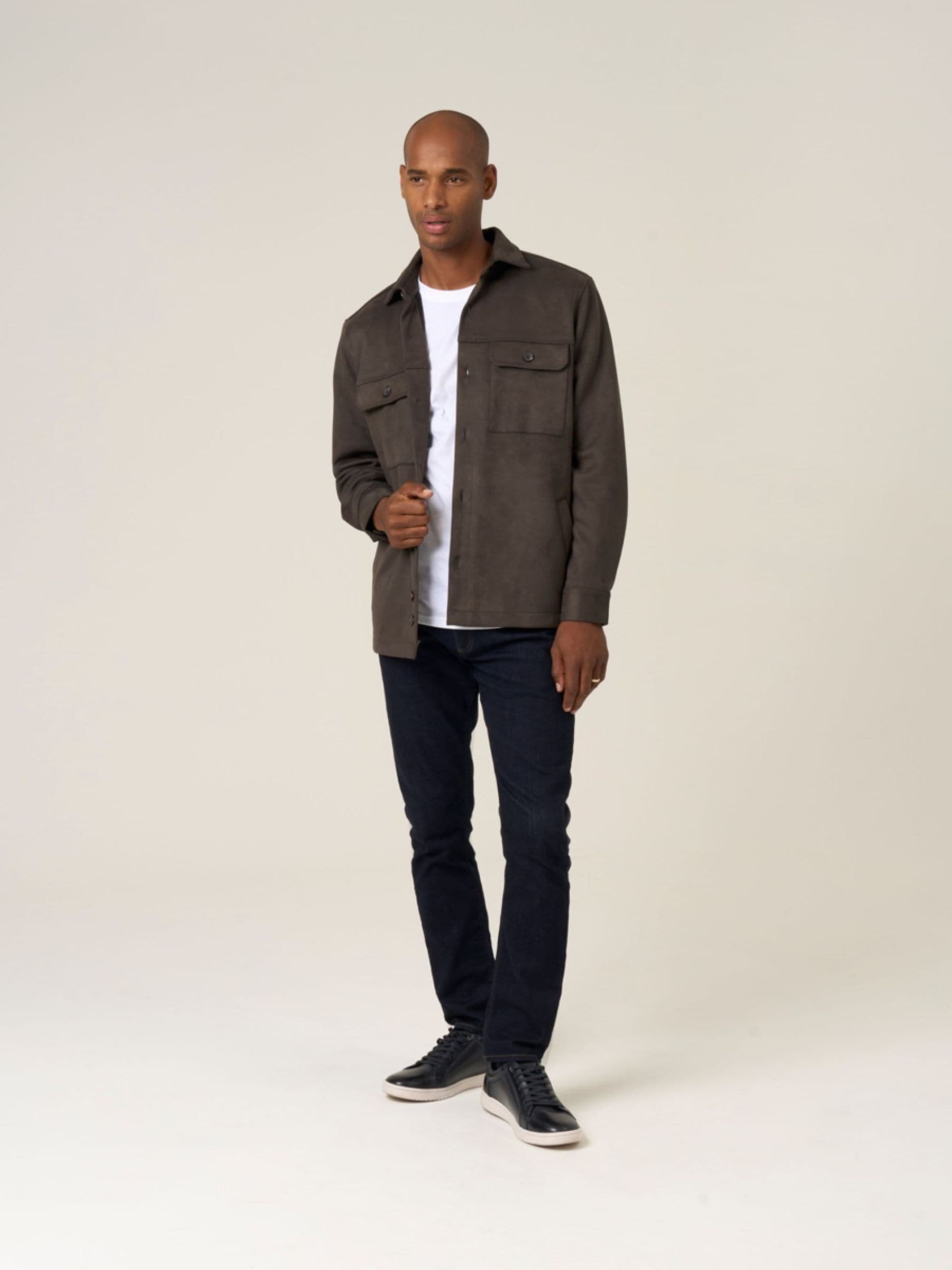 Buy Skopes Brown Casual Faux Suede Shacket from the Next UK online