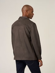 Skopes Brown Casual Faux Suede Shacket - Image 3 of 5