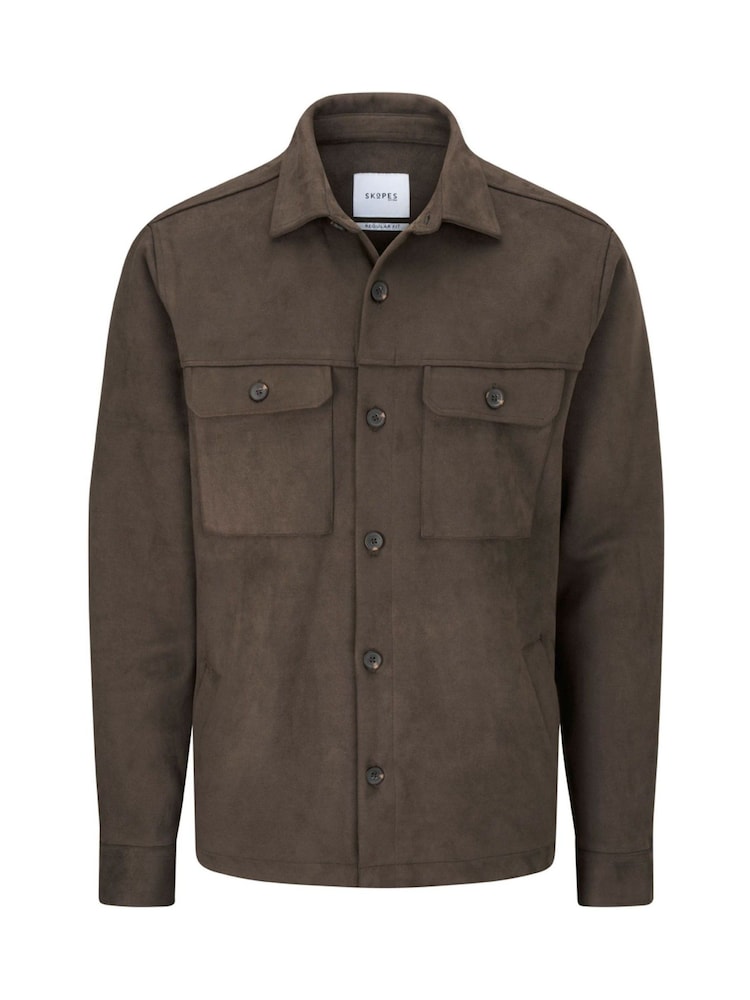 Skopes Brown Casual Faux Suede Shacket - Image 5 of 5 Skopes Brown Casual Faux Suede Shacket - Image 5 of 5