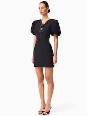 Elliatt Black Euphoria  Puff Sleeve Mini Dress - Image 3 of 5
