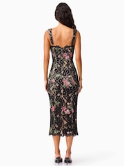 Elliatt Black Morgaine Lace Sweetheart Scalloped neckline Midi Dress - Image 5 of 5