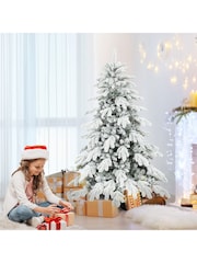 Homcom Green 5ft Artificial Snow Flocked Christmas Tree - Image 6 of 6