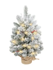 Homcom Green/White 60cm Prelit Small Christmas Tree With 35 LED Lights - Image 5 of 6