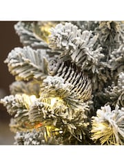 Homcom Green/White 60cm Prelit Small Christmas Tree With 35 LED Lights - Image 6 of 6