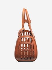 Sign of the Times Miu Miu Cognac Leather Basket Brown Bag - Image 3 of 9