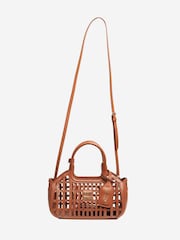 Sign of the Times Miu Miu Cognac Leather Basket Brown Bag - Image 4 of 9
